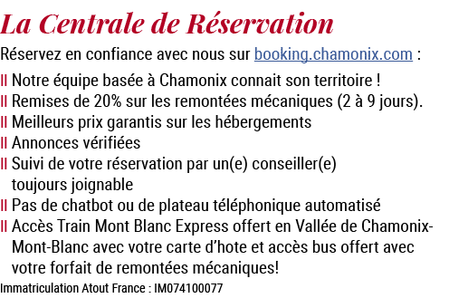 La Centrale de R servation R servez en confiance avec nous sur booking.chamonix.com : Ⅱ Notre quipe bas e   Chamonix...