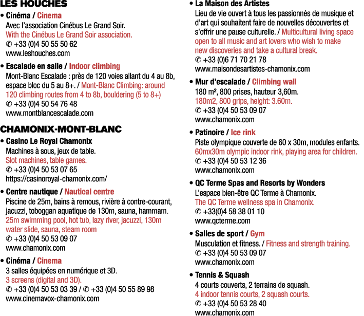 LES HOUCHES • Cin ma / Cinema Avec l’association Cin bus Le Grand Soir. With the Cin bus Le Grand Soir association. ✆...