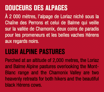 DOUCEURS DES ALPAGES  2 000 m tres, l’alpage de Loriaz nich  sous la Cha ne des Perrons et celui de Balme qui veille...
