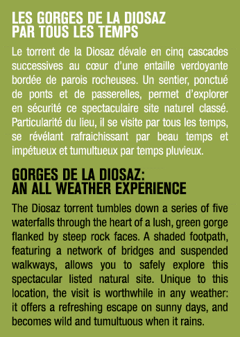 LES GORGES DE LA DIOSAZ PAR TOUS LES TEMPS Le torrent de la Diosaz d vale en cinq cascades successives au c ur d’une ...