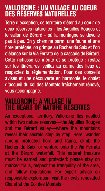 VALLORCINE : UN VILLAGE AU COEUR DES R SERVES NATURELLES Terre d’exception, ce territoire s’ tend au c ur de deux r s...