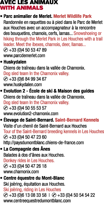 AVEC LES ANIMAUX WITH ANIMALS • Parc animalier de Merlet. Merlet Wildlife Park Randonn e en raquettes ou  pied dans ...