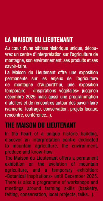LA MAISON DU LIEUTENANT Au c ur d’une b tisse historique unique, d couvrez un centre d’interpr tation sur l’agricultu...
