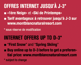 OFFRES INTERNET JUSQU’ J 3* ■ «1 re Neige» et «Ski de Printemps» ■ Tarif avantageux   retrouver jusqu’  J 3 sur www....