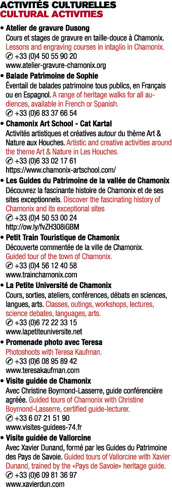 ACTIVIT S CULTURELLES CULTURAL ACTIVITIES • Atelier de gravure Dusong Cours et stages de gravure en taille douce  Ch...