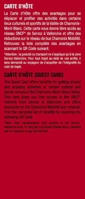 CARTE D’H TE La Carte d’H te offre des avantages pour se d placer et profiter des activit s dans certains lieux cultu...