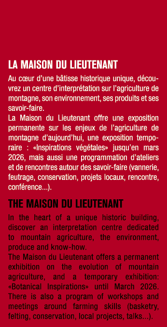 LA MAISON DU LIEUTENANT Au c ur d’une b tisse historique unique, d couvrez un centre d’interpr tation sur l’agricultu...