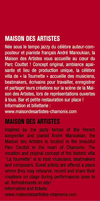 MAISON DES ARTISTES N e sous le tempo jazzy du c l bre auteur compositeur et pianiste fran ais Andr Manoukian, la Ma...