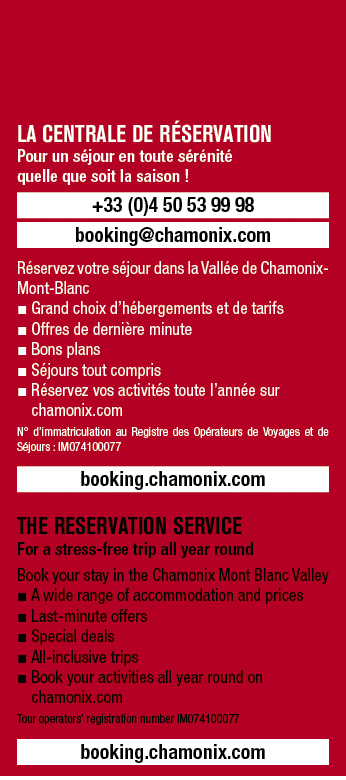 LA CENTRALE DE R SERVATION Pour un s jour en toute s r nit quelle que soit la saison ! +33 (0)4 50 53 99 98 booking@...