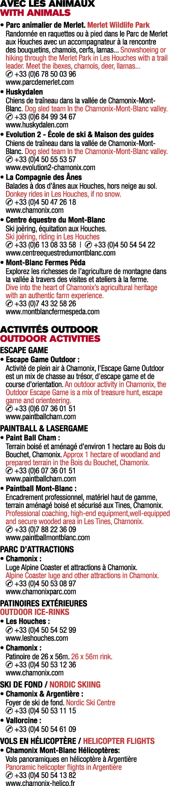 AVEC LES ANIMAUX WITH ANIMALS • Parc animalier de Merlet. Merlet Wildlife Park Randonn e en raquettes ou  pied dans ...